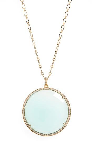 Women's Susan Hanover Large Semiprecious Stone Pendant Necklace