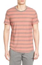 Men's Jeremiah Ventura Stripe Linen & Cotton T-shirt, Size - Pink