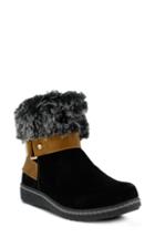 Women's Spring Step Popsicle Water Resistant Faux Fur Bootie .5-6us / 36eu - Black