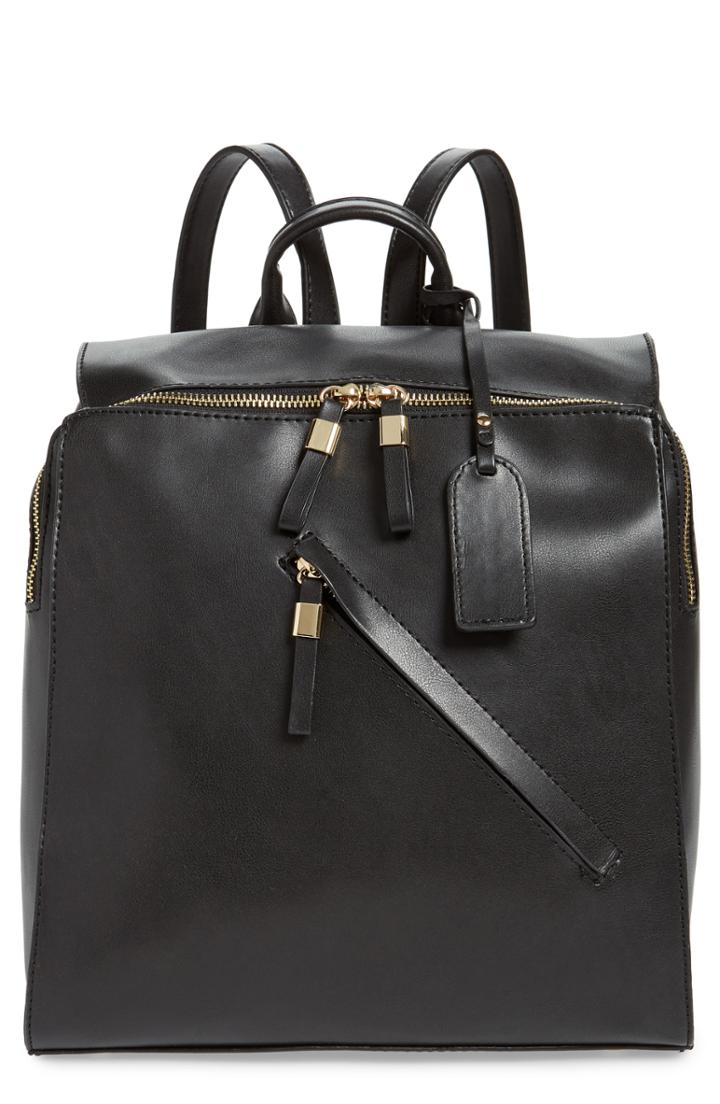 Sole Society Nycky Faux Leather Backpack - Black