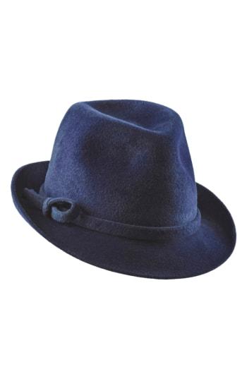 Women's Helen Kaminski Genuine Rabbit Fur Felt Fedora - Blue