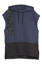 Men's Nike Dry Hooded Tank - Blue