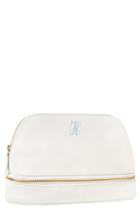 Cathy's Concepts Monogram Faux Leather Cosmetics Case, Size - White H
