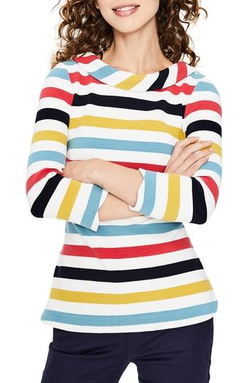 Women's Boden Sarah Stretch Cotton Blend Ponte Top - Blue