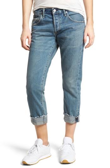 Women's Citizens Of Humanity Emerson Crop Slim Boyfriend Jeans - Blue