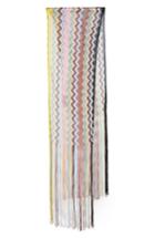 Women's Missoni Long Zigzag Fringe Scarf, Size - Yellow