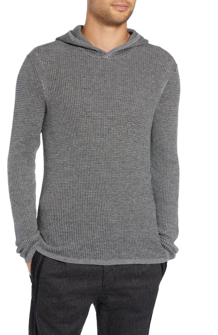 Men's John Varvatos Star Usa Thermal Hooded Sweater - Grey