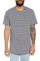 Men's The Rail Striped Longline T-shirt - White