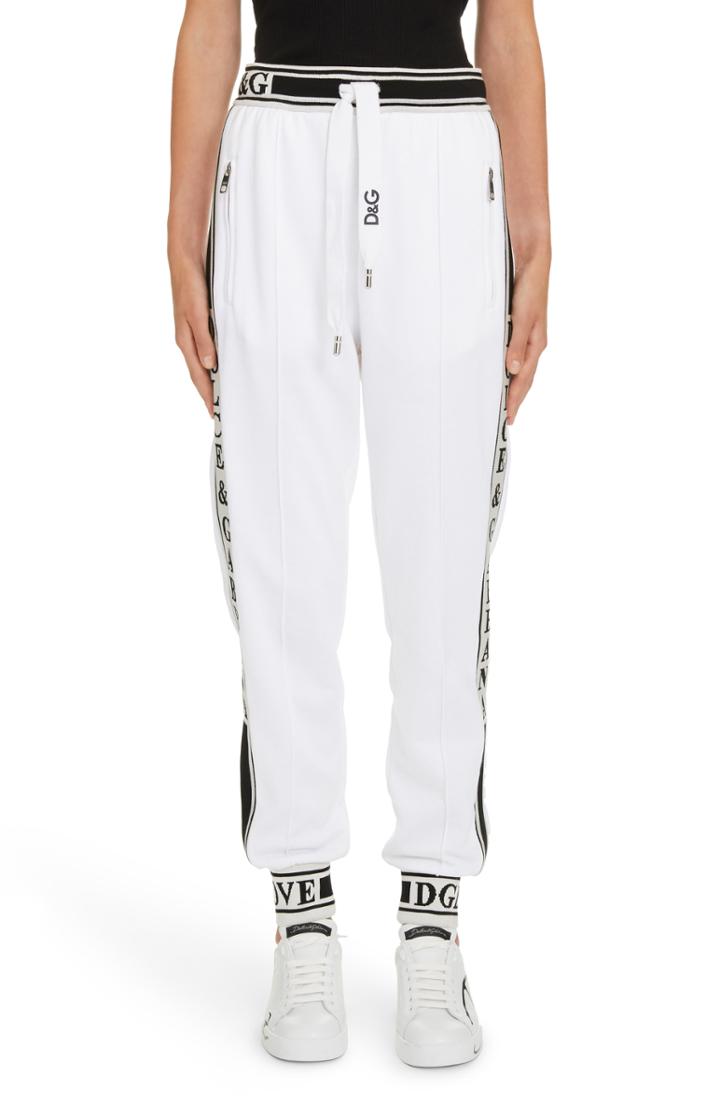 Women's Dolce & Gabbana Logo Trim Joggers Us / 40 It - Black