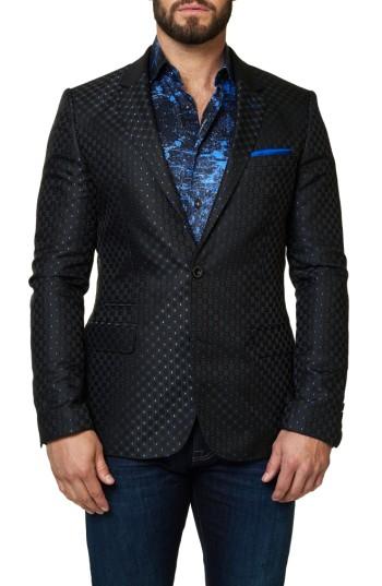 Men's Maceoo Socrate Dobby Square Sport Coat (s) - Black