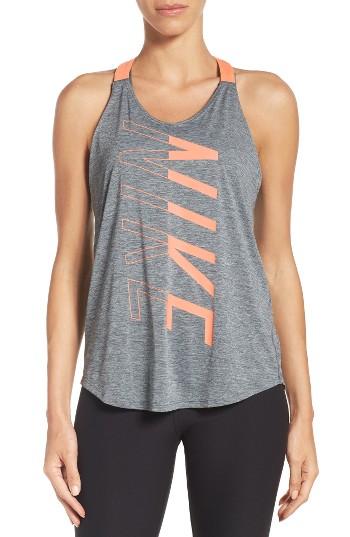 Women's Nike Breathe Elastika Performance Tank - Grey