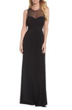 Women's Vera Wang Draped Gown - Black