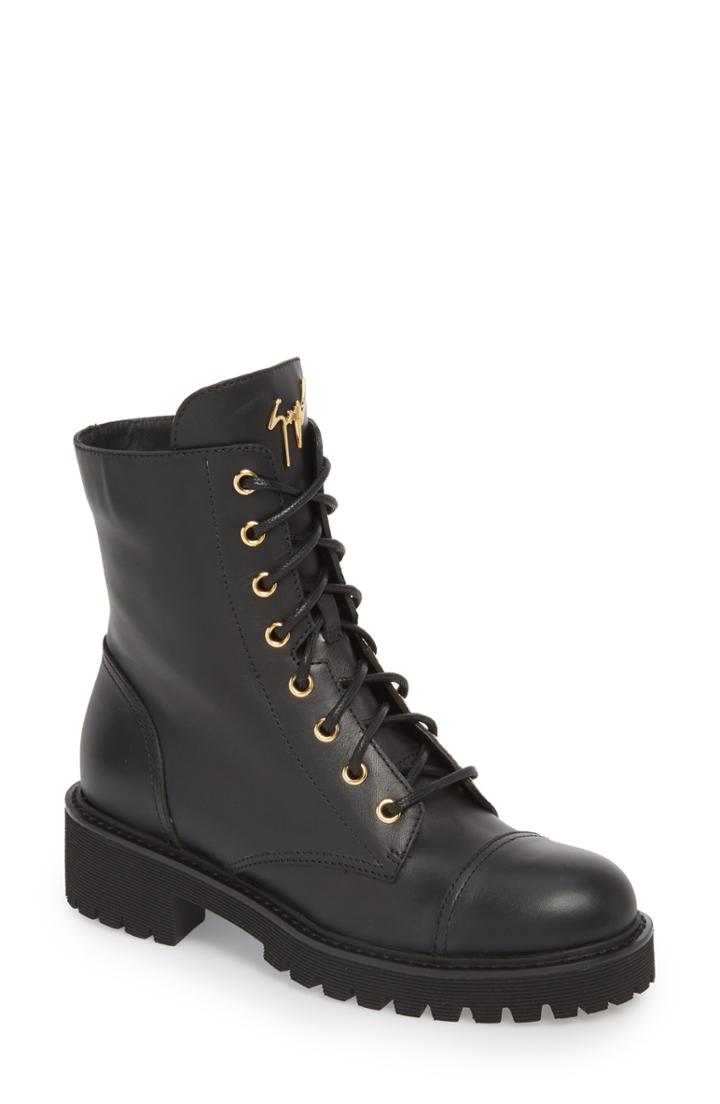 Women's Giuseppe Zanotti Combat Boot M - Black
