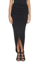 Women's 1.state Wrap Front High/low Skirt - Black