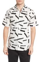 Men's Hurley Print Short Sleeve Shirt - White