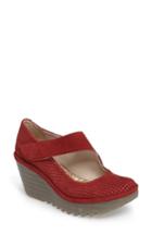 Women's Fly London Yeon Mary Jane Platform Wedge .5-7us / 37eu - Red