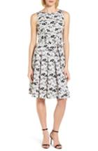 Women's Anne Klein New York Flowerfall Fit And Flare Dress - White