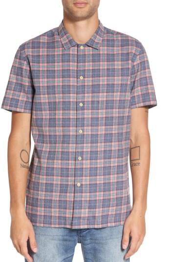 Men's Barney Cools Florida Short Sleeve Plaid Shirt - Blue