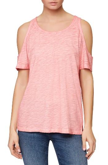Women's Sanctuary 'lou' Cold Shoulder Tee - Pink