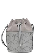 Welden Mini Gallivanter Leather Bucket Bag - Grey