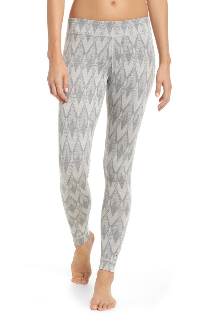 Women's Smartwool Merino 250 Base Layer Pattern Bottoms - Grey