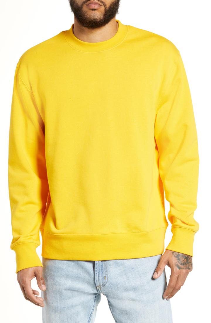 Men's Topman Tristan Sweatshirt, Size - Yellow