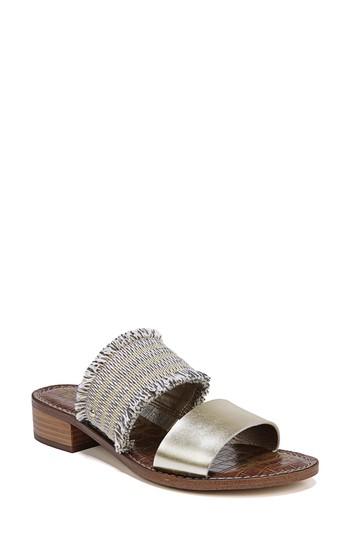 Women's Sam Edelman Jeni Sandal .5 M - Metallic
