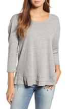 Women's Caslon Tiered Hem Tee - Grey