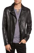 Men's John Varvatos Star Usa Studded Collar Leather Jacket - Black