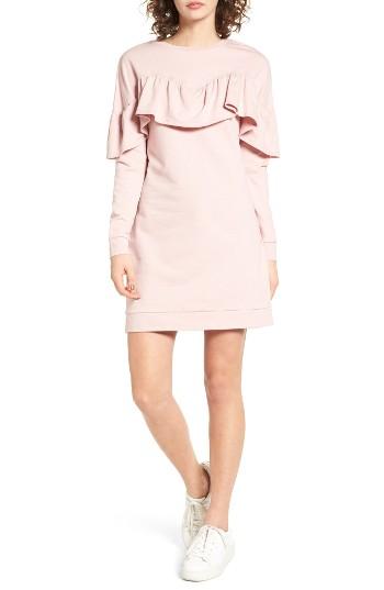 Women's Love, Fire Ruffle Sweatshirt Dress