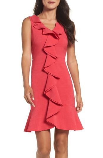 Women's Gabby Skye Ruffle Crepe Dress - Pink