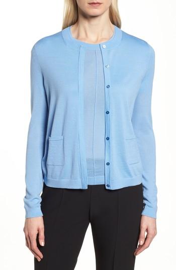 Women's Boss Fuyuma Wool Cardigan - Blue
