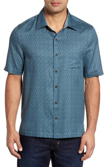 Men's Nat Nast Blizzard Classic Fit Silk Blend Sport Shirt, Size - Grey