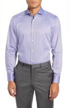 Men's Boss Mark Sharp Fit Dot Dress Shirt R - Blue