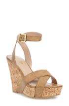Women's Charles By Charles David Aleck Platform Wedge Sandal .5 M - Brown