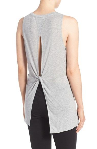Women's Trouve Twist Back Top - Grey