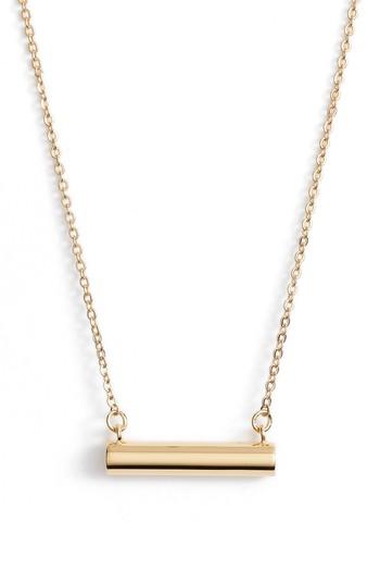 Women's Stella Valle Smiley Face Bar Pendant Necklace