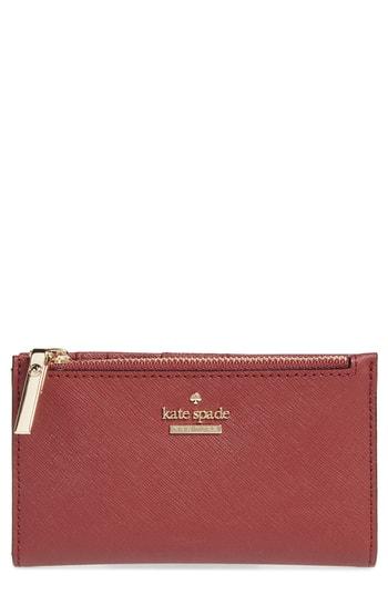Women's Kate Spade New York Cameron Street - Mikey Crosshatched Leather Wallet -