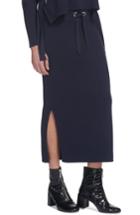 Women's Whistles Drawstring Knit Midi Skirt - Blue