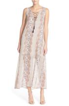 Women's Fraiche By J Tie Neck Print Maxi Dress