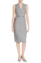 Women's Ted Baker London Ted Working Title Ristad Check Sheath Dress - Grey