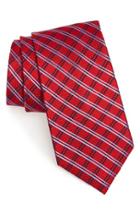 Men's Nordstrom Men's Shop Grid Silk Tie, Size - Red