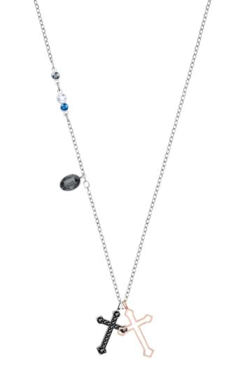 Women's Swarovski Duo Cross Pendant Necklace