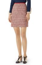 Women's Gucci Stripe Tweed A-line Skirt Us / 40 It - Red