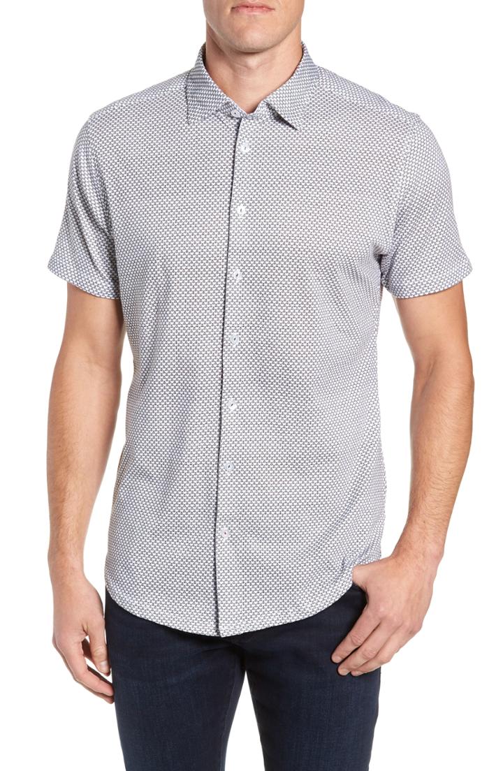 Men's Stone Rose Fit Sport Shirt, Size Small - White