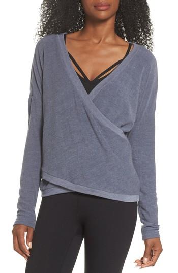 Women's Zella For The Love Faux Wrap Top - Grey