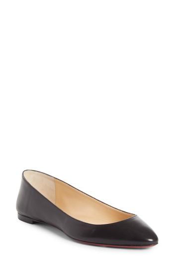 Women's Christian Louboutin Eloise Flat .5us / 36.5eu - Black