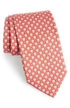 Men's Salvatore Ferragamo Favola Print Silk Tie, Size - Red