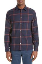 Men's Norse Projects Hans Brushed Check Sport Shirt - Blue