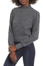 Women's One Clothing Rib Knit Banded Top - Grey